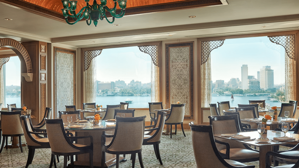 Four Seasons Kairo At Nile Plaza Restaurant Ausblick Nil