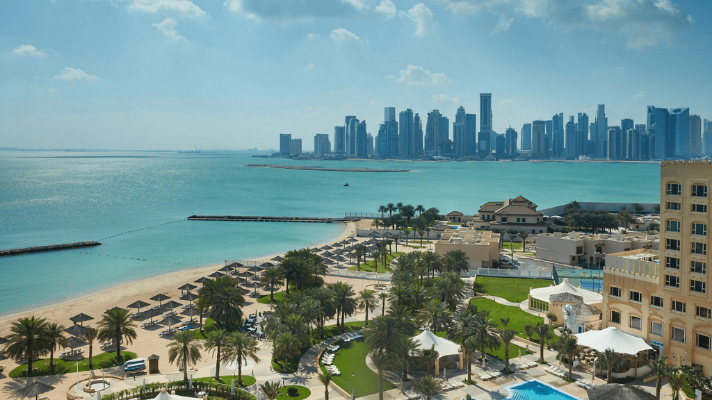 Intercontinental Doha Blick Auf Strand
