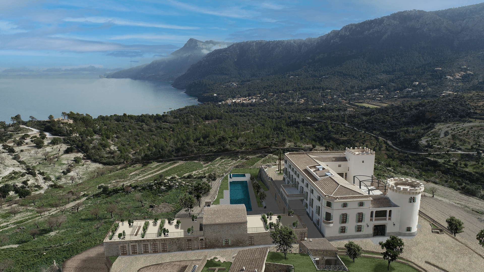 Son Bunyola Hotel Ansicht Mallorca