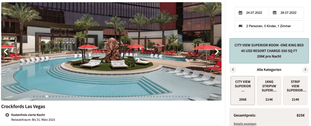 Crockfords Las Vegas Reisetopia Hotels Angebot Hilton