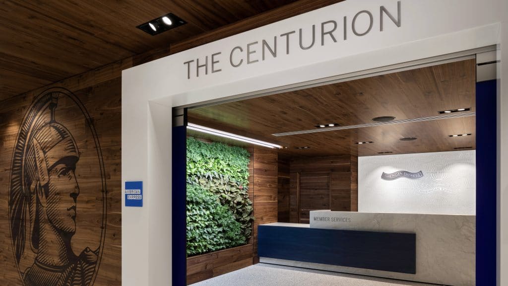Eingang der Amex Centurion Lounge in Los Angeles