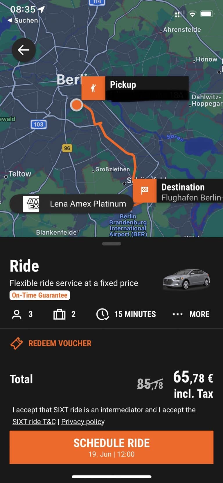 SIXT ride Guthaben der American Express Platinum Card Alle Details