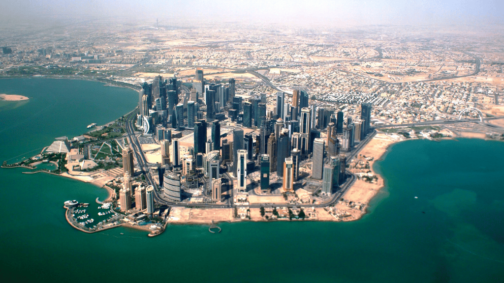 Blick Auf Doha Katar