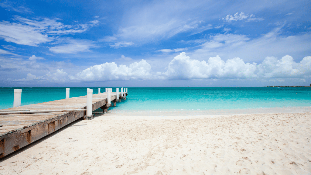 Karibik Turks Und Caicosinseln Meer Steg