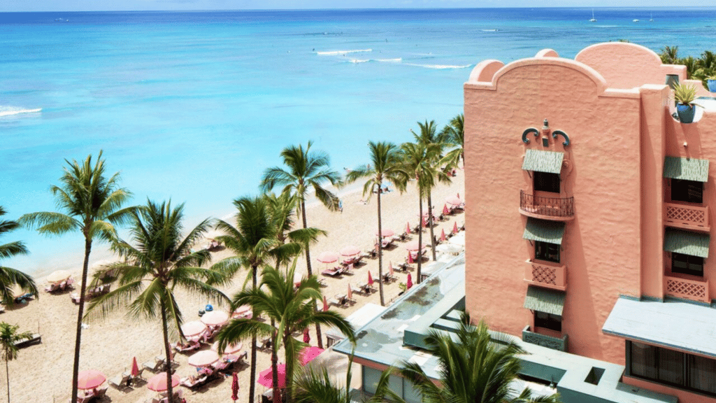 The Royal Hawaiian Resort Waikiki Aussenansicht Strand