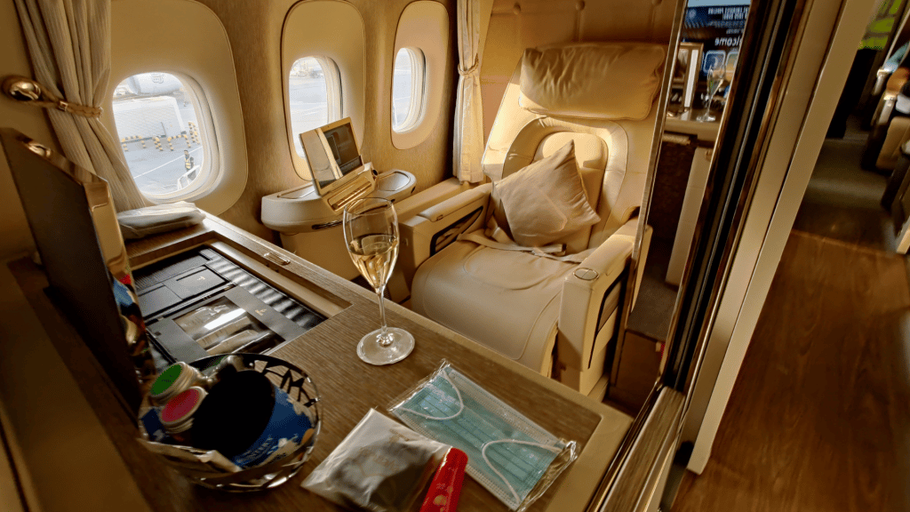 Emirates First Class Suite in der Boeing 777