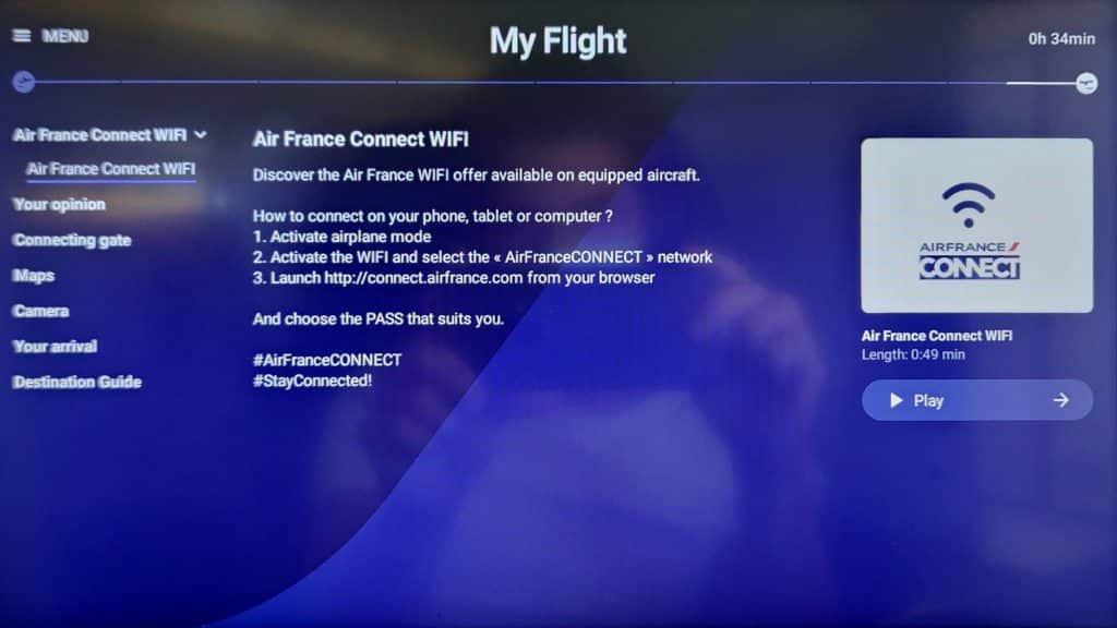Air France Business Class Boeing 777 WiFi