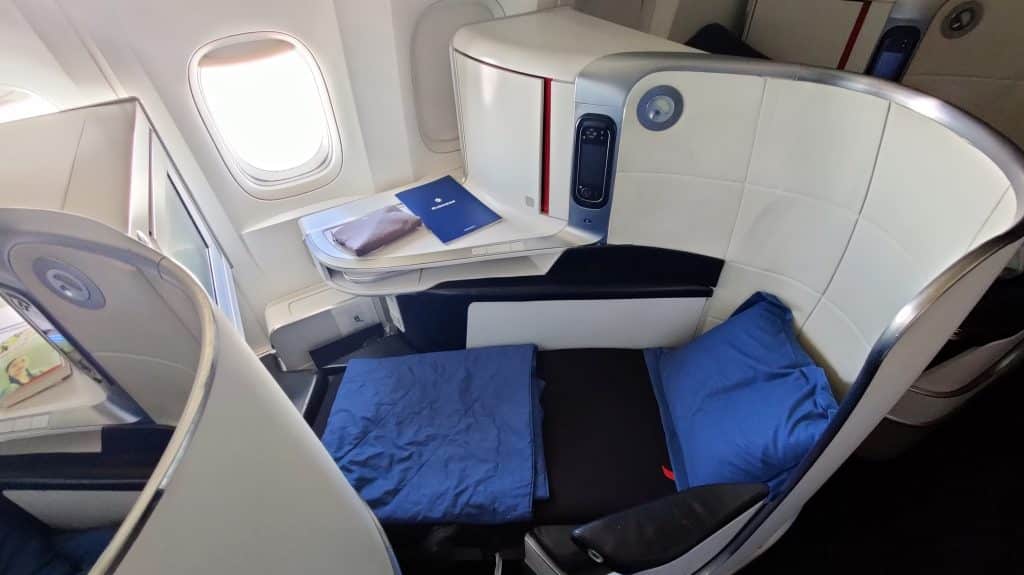 Bett in Der Air France Business Class Boeing 777