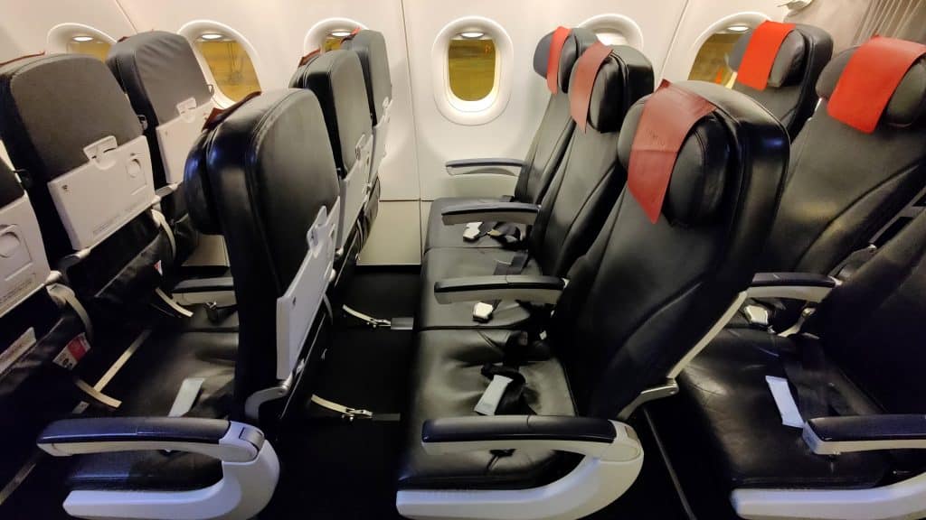 Sitzreihe in der Air France Business Class 