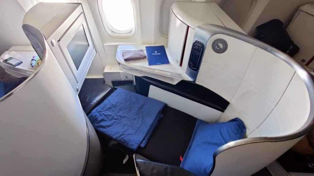 Ausgeklapptes Bett In Der Air France Business Class Boeing 777
