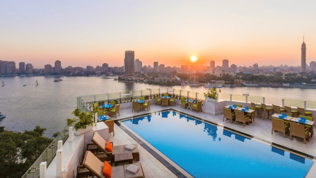Kempinski Nile Garden City Kairo Dachterrasse