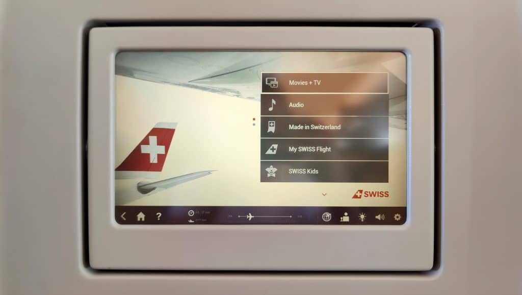 Swiss Business Class Airbus A330 Entertainment