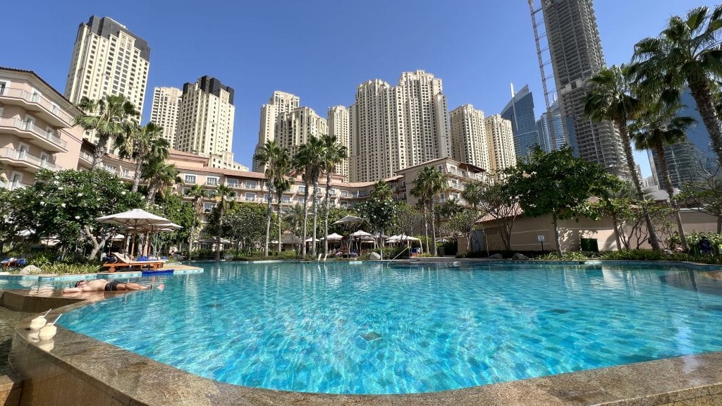 The Ritz Carlton Dubai Pool Skyline
