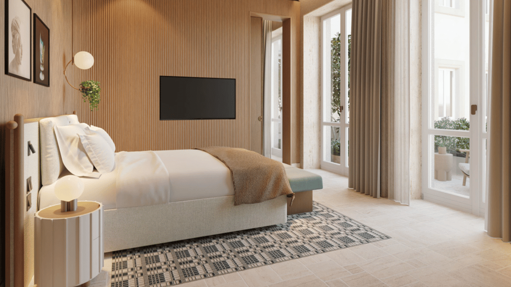 Six Senses Rom Marcello Suite Schlafzimmer