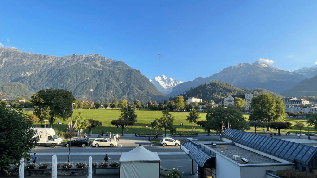 Victoria Jungfrau Grandhotel Interlaken Ausblick Jungfrau