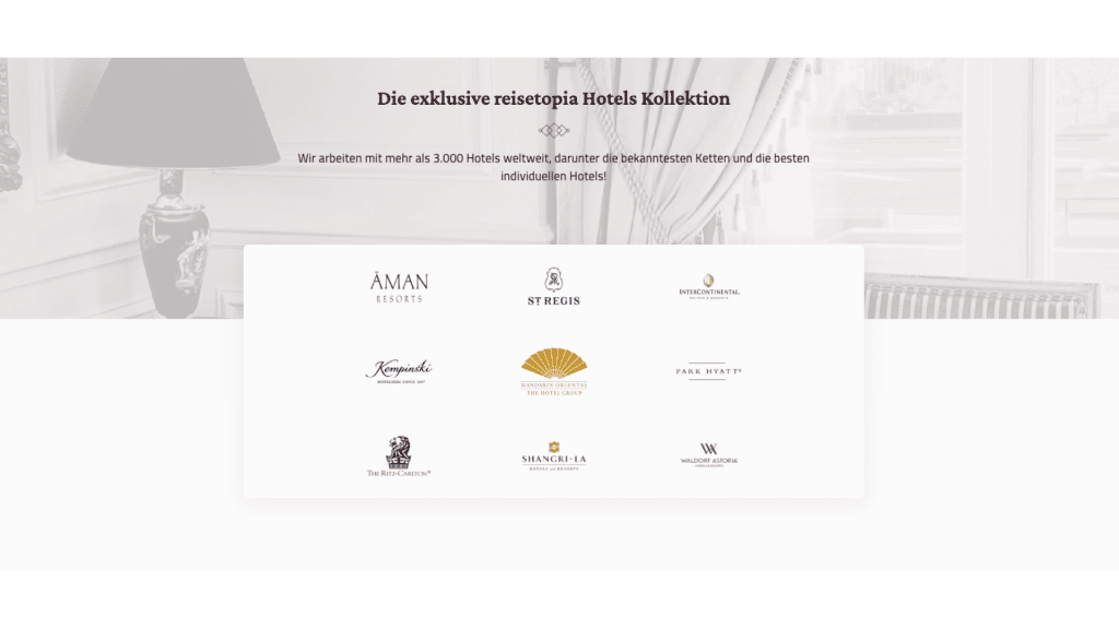 Reisetopia Hotels Webseite Hotelmarken Kollektion Logo