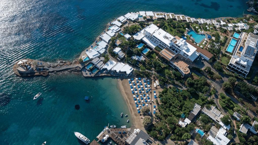 Elounda Beach Hotel Kreta Luftansicht