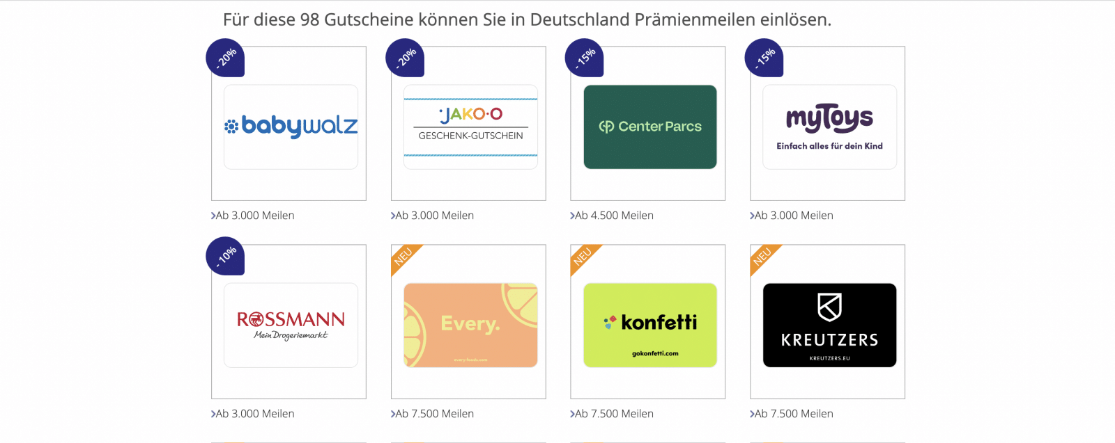 Lohnt es sich, Miles & More Meilen für Gutscheine einzulösen?