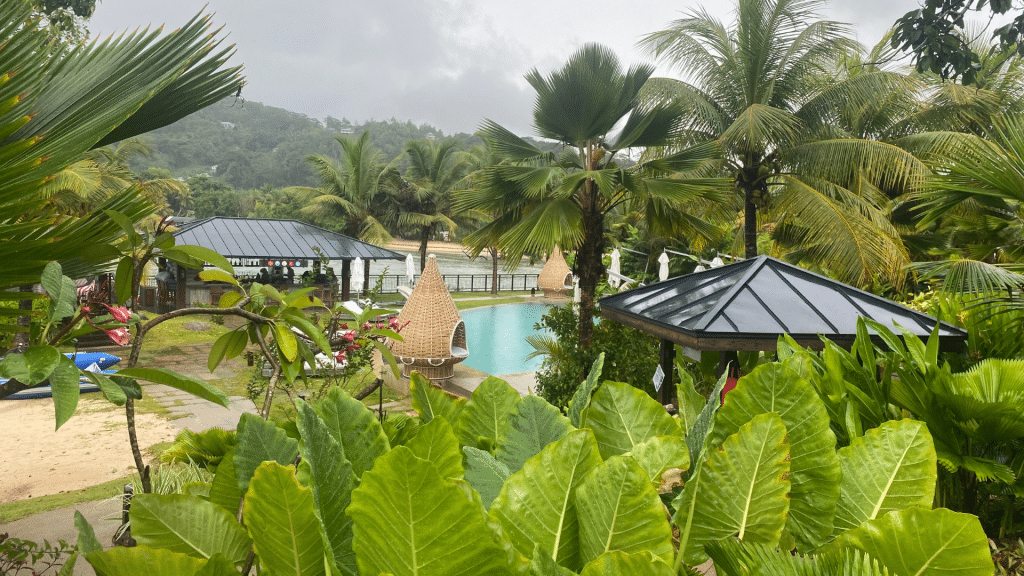 Mango House Seychelles Ausblick Pool