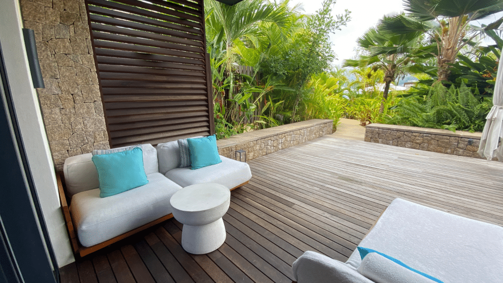 Mango House Seychelles Terrasse Sitzgelegenheit 