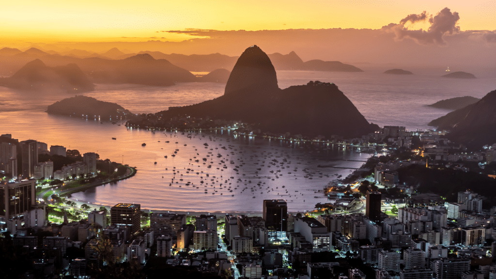 Hafen Rio De Janeiro Sonnenuntergang