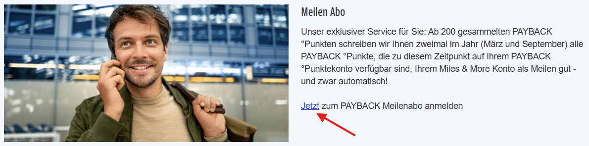 PAYBACK Punkte Meilen Abo