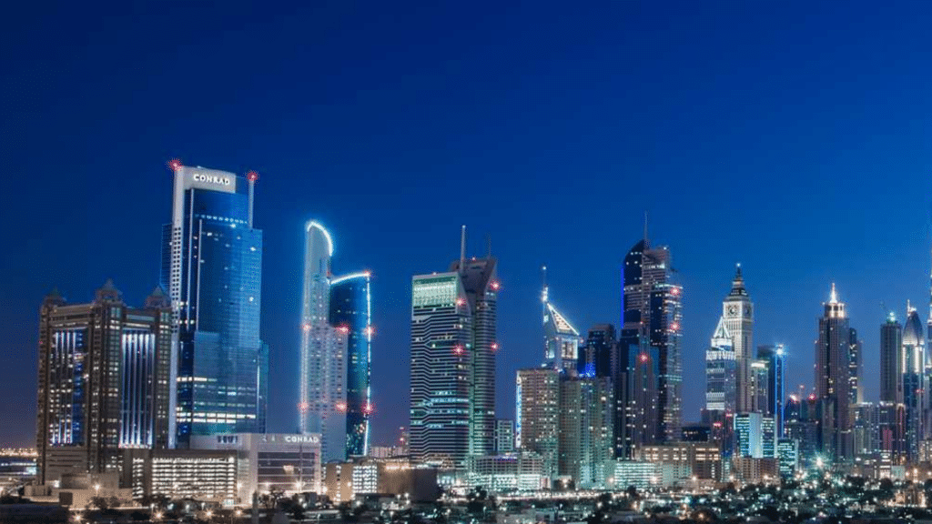 Conrad Dubai Bei Nacht