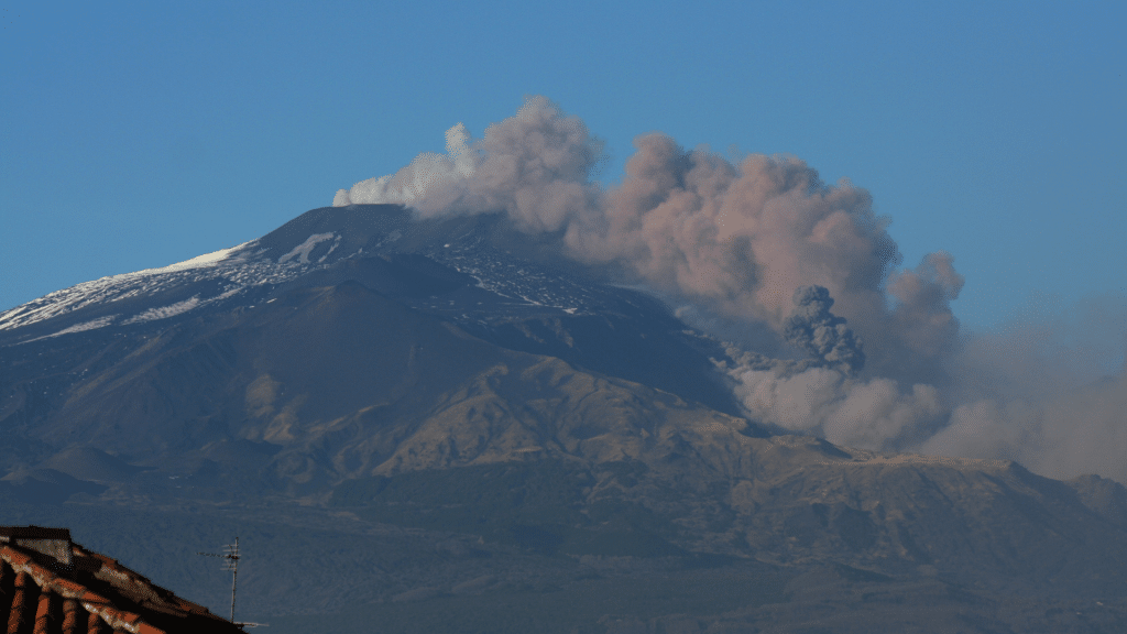 Ätna Ausbruch Catania Asche