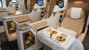 Emirates Business Class Menü
