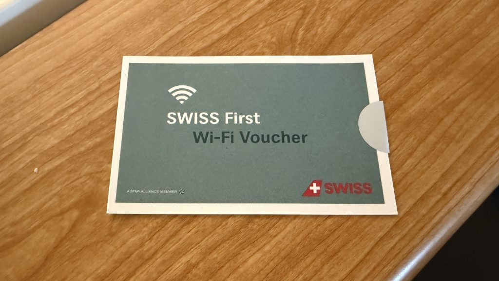 Swiss First Class Boeing 777 WLAN Gutschein