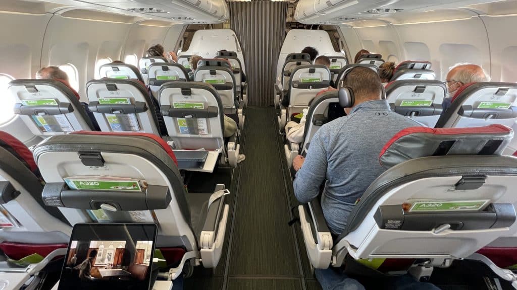TAP Portugal Business Class Airbus A321 Kabine