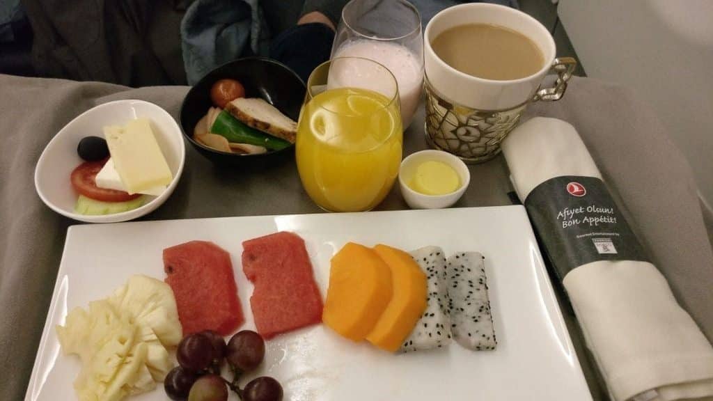Turkish Airlines Business Class Airbus A330 Breakfast 6 