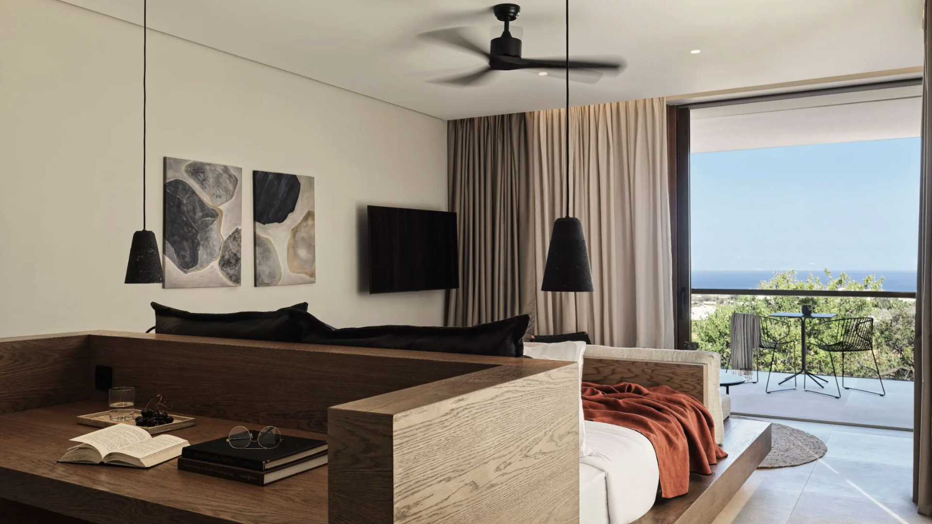 Magma Resort Santorini Zimmer Ausblick