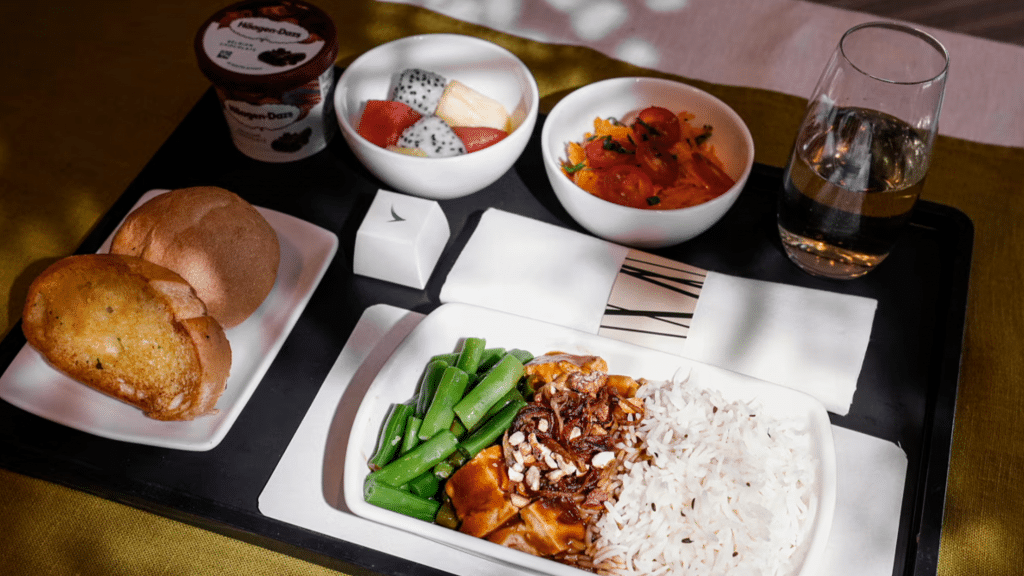 Cathay Pacific Premium Economy Meal