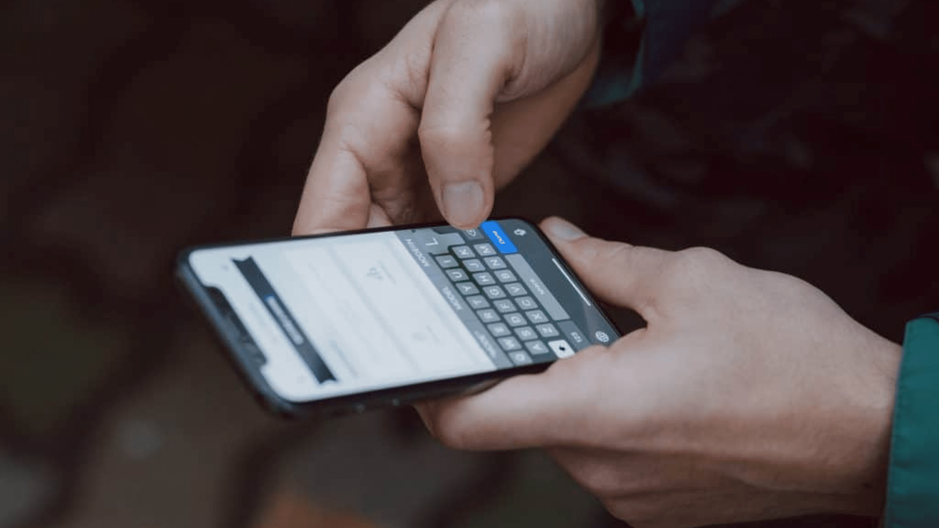 Online-Banking-App auf einem Smartphone