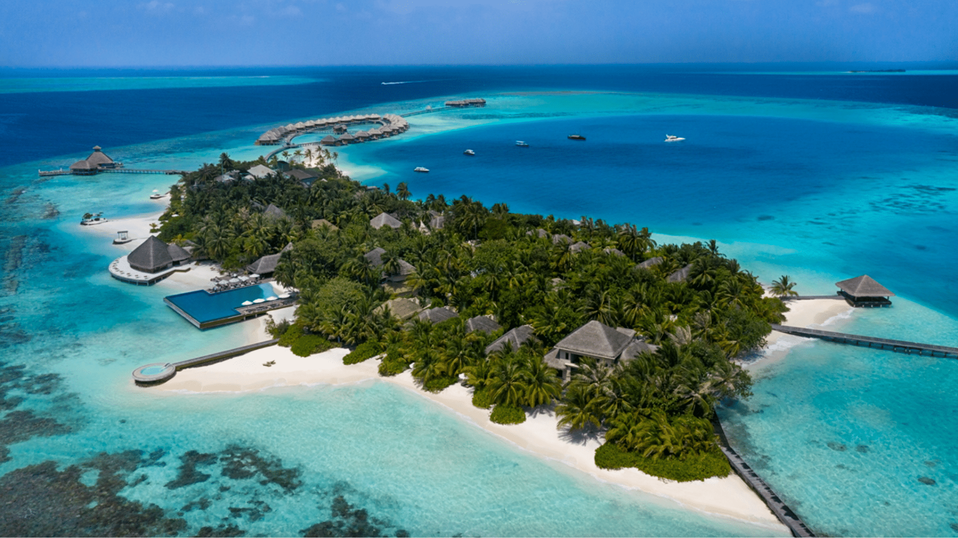 Huvafenfushi Malediven Insel Ansicht