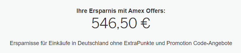Amex Offers Ersparnis