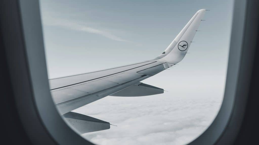 Lufthansa Flugzeug-Fenster