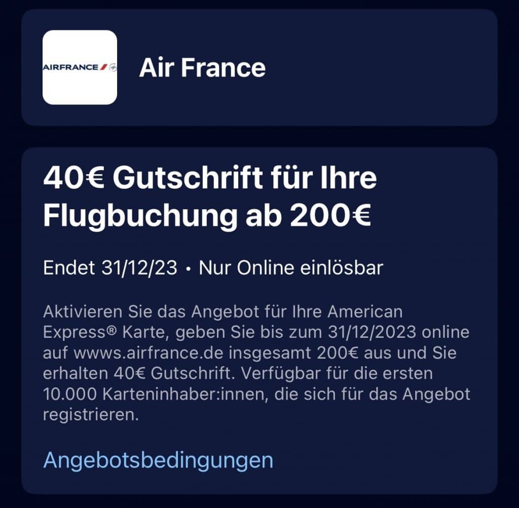 Amex Offer Air France