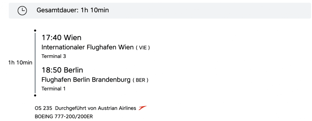 Austrian Airlines Boeing 777 Berlin