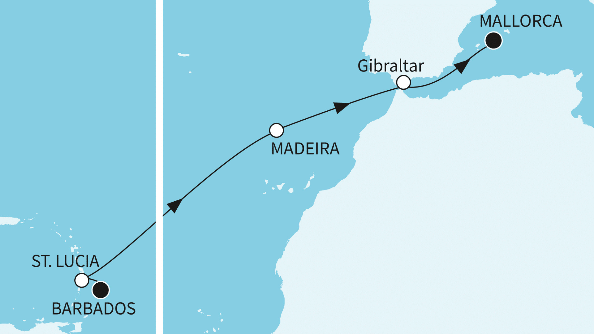 Die Mein Schiff 6 auf großer Fahrt