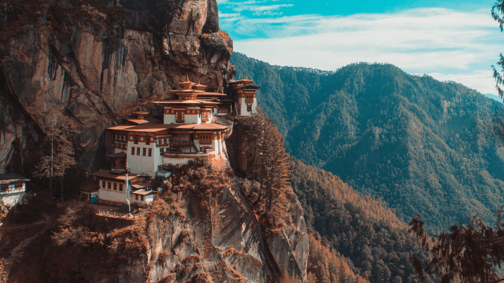 Tigernest Kloster Bhutan Berg
