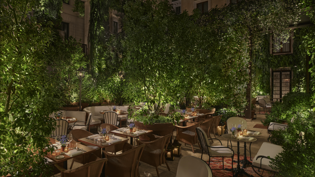 Marriott The Rome Edition Restaurant Garten