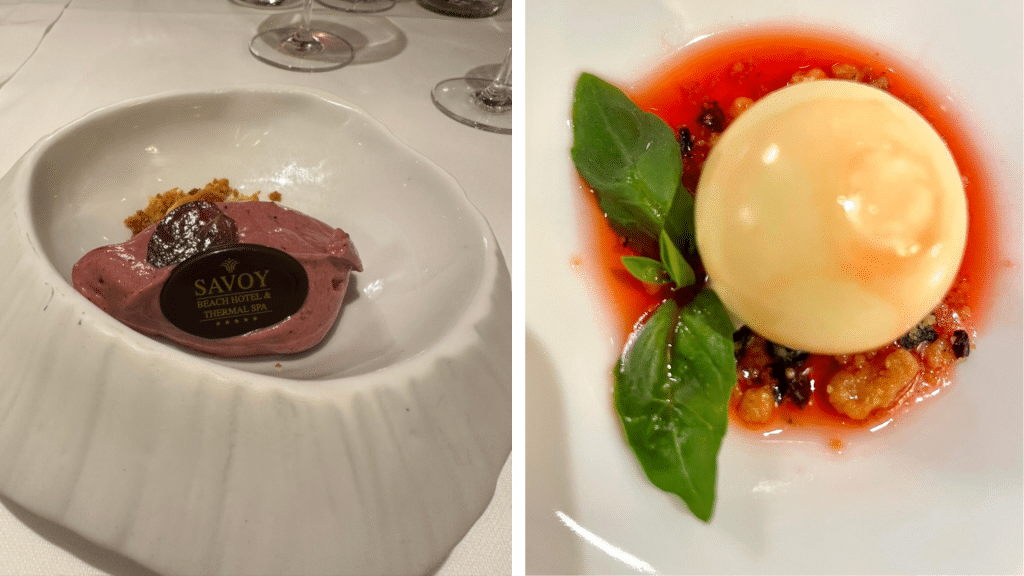 Savoy Beach Hotel Spa Bibione Duca D’Aosta Menue Dessert