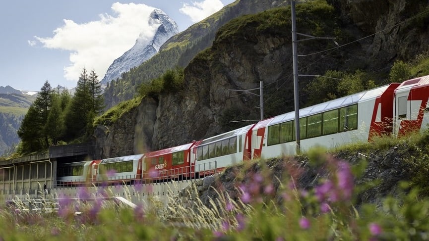 Glacier Express Strecke Tunnel