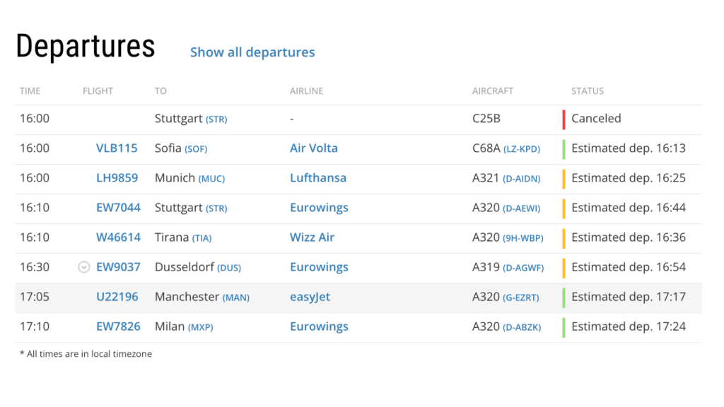 Flughafen Hamburg Abflüge 5. Dezember