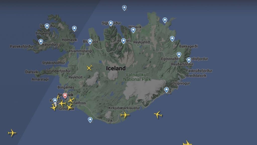Island Reykjavik Flight Radar Dez 19