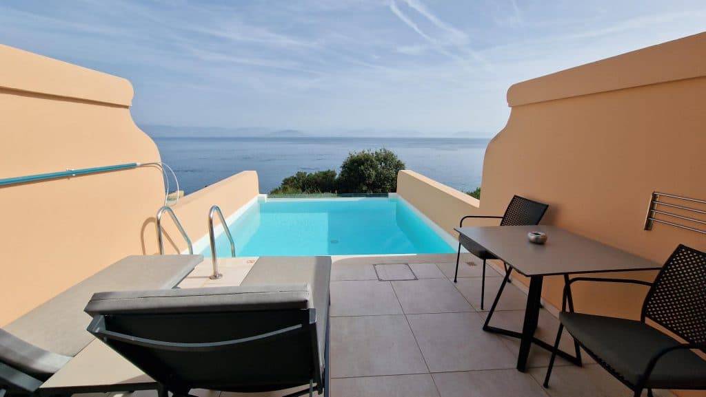 Nido Hotel Korfu Terrasse Privater Pool