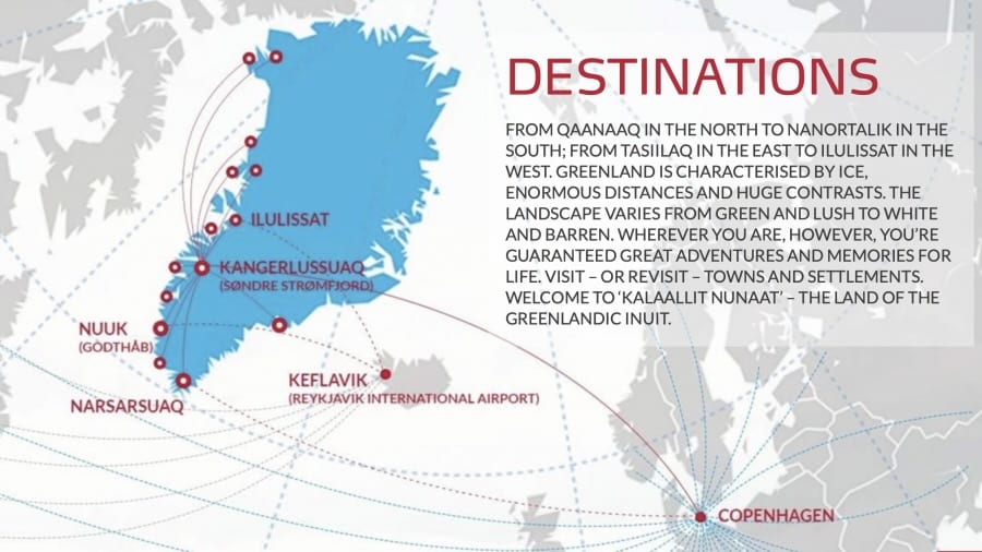 Air Greenland Streckennetz