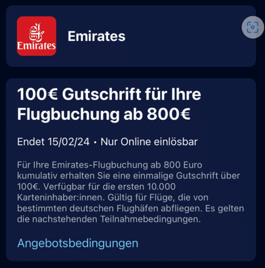 Amex Offer Für Emirates